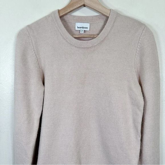 Heartloom Crew Neck  Tie Waist Sweater Beige Color - Picture 6 of 16